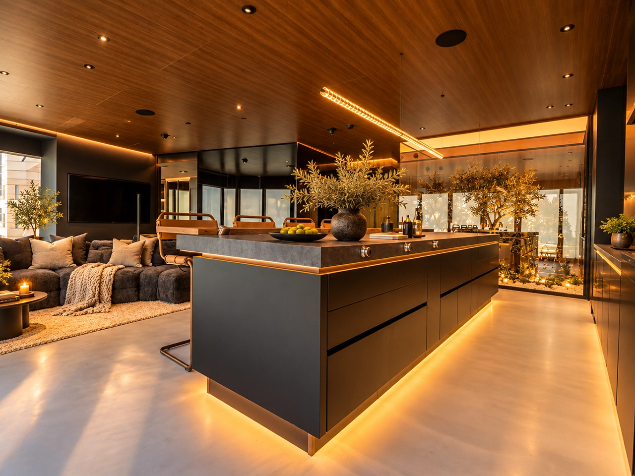 Completed luxury villa kitchen renovation in Dubai